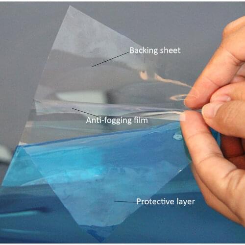 30cmx30cm Car Anti-fogging Film Mirror Protective Film Anti Fog Bathroom Glass Window Clear Rear View 12''x12'' sample
