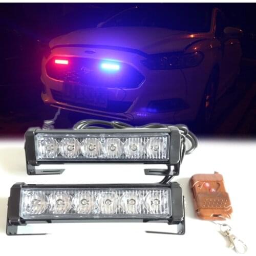 Wireless Control 12V Strobe Warning Light Car Truck Flashing Firemen LED Lights Engineering Vehicles AVT Ambulance Police Light
