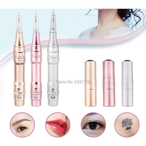 Wireless operation Electric permanent makeup machine kit rotary swiss tattoo gun pen eyebrow / MTS tattoo machine pen device set