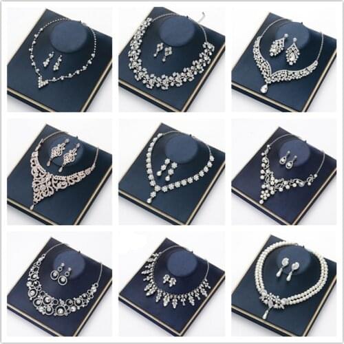 CC Jewelry Necklace Stud Earrings Pendant Wedding Accessories For Women Jewellry Letter Long Gold Necklaces CZ Stone Bijoux