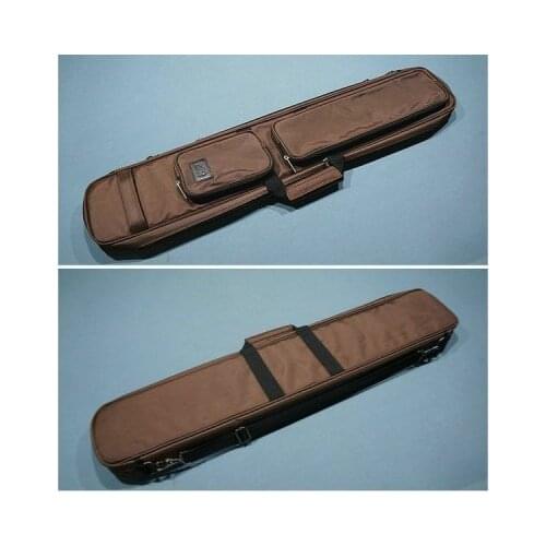 Schung 1/2 Billiard Pool Cue Case Brown Portable Durable High Capacity Billar Case Billar case Professional Billiard Accessories