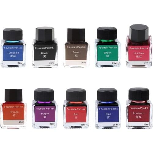 Colorful Non-carbon Ink for Dip Fountain Pen Calligraphy Writing Painting Graffiti School Office Stationery