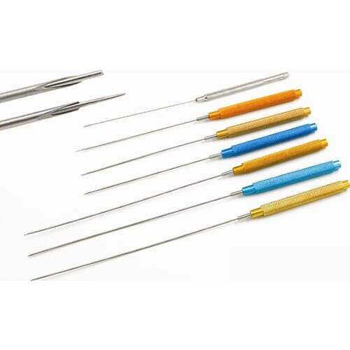 Thread carving instrument, embedding thread, open needle, breaker guide, trocar, plastic thread carving, large V puncture needle