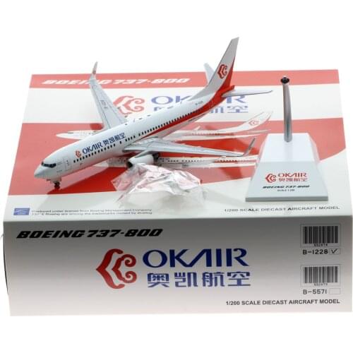 1:200 Alloy Collectible Plane Gift JC Wings XX2078 OK AIR Plane Airlines Boeing 737-800 Diecast Aircarft Jet Model B-1228