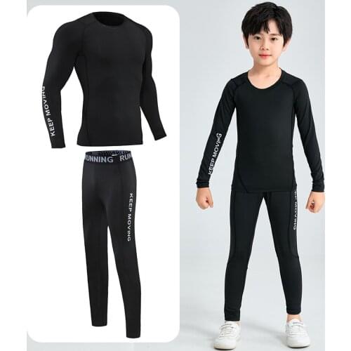 Compression Tracksuit for Children,Long-Sleeve Sports T-Shirt and Pants,Quick Drying, Autumn,Suit for Boy,Rashguard for Children