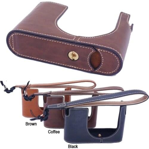 Leather Camera Protect Half Case Grip hand strap for Leica Q (Type 116) Q2 (Type 19050) Q-P (Type 19045)