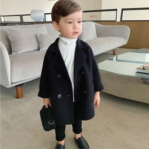 Jacket Boys Coat Wool Coat For Children Autumn Winter Jacket Boy Windbreaker Kids Winter Overcoat Fashion High Quality Lattice