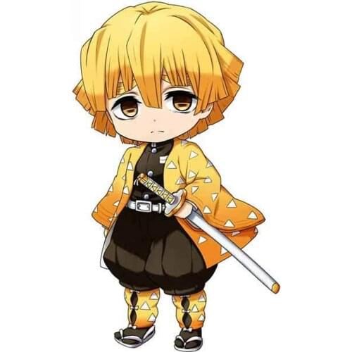 Personality Demon Slayer Agatsuma Zenitsu Waterproof Decal Vehicle Bumper Window Custom Printing Car Stickers Apply To Car Door