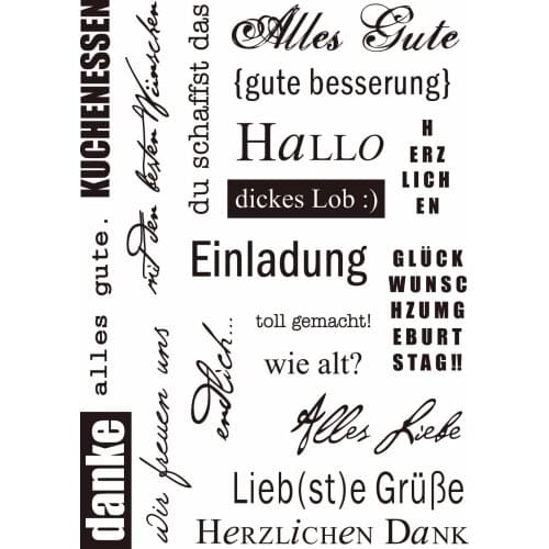 German Hallo Transparent Clear Silicone Stamp/Seal for DIY scrapbooking/photo album Decorative clear stamp A556