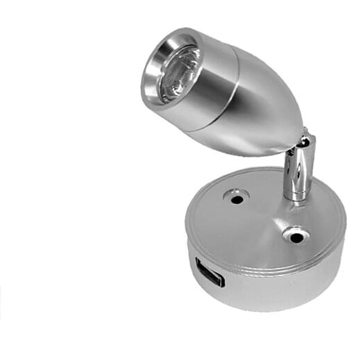 New LED Spot Reading Light 3000K Warm Light Interior Spotlight Aluminum Wall Lamp Bedside Boat Motorhome Caravan