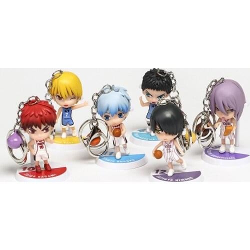 Wholesale Anime Kurokos Basketball Cartoon Pendant Key Chain Accessories Kuroko Tetsuya Kagami Taiga Keyring Car Decoration