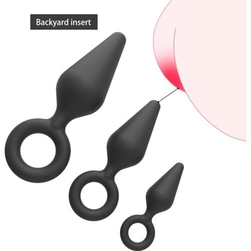 3 Dart Ring Silicone Anal Plugs Training Set Bullet Dildo Anal Sex Toys for Woman Male Prostate Massager Butt Plug Gay Sex Toys