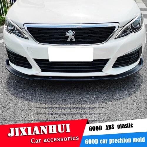 For Peugeot 308 Body kit spoiler 2016-2018 For Peugeot 308 C ABS Rear lip rear spoiler front Bumper Diffuser Bumpers Protector