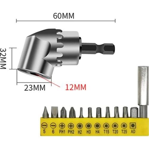 Angled Bit Hex Bit 105 Degree Angle Screwdriver Socket Holder Adapter Adjustable Bits Drill Bit Angle Screw Driver Tool Socket
