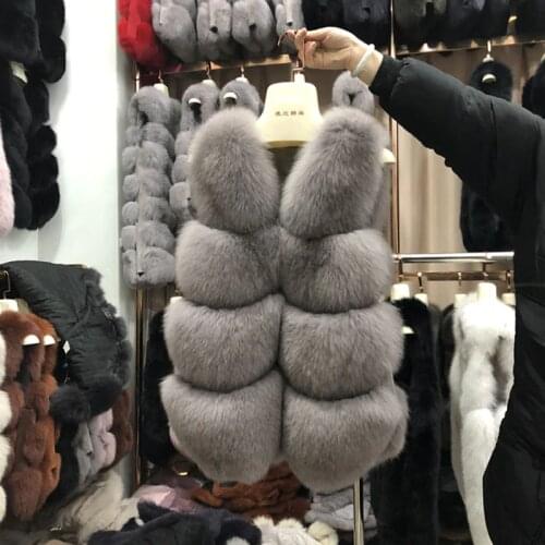 Rf0132 Real Fur Vest Fox Fur Waistcoat 100% Full Pelt Fashion Sleeveless Womans Fox Fur Vest