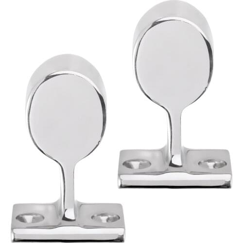 2x Marine Grade Stainless Steel Boat Hand Rail Fitting After Stanchion 25mm