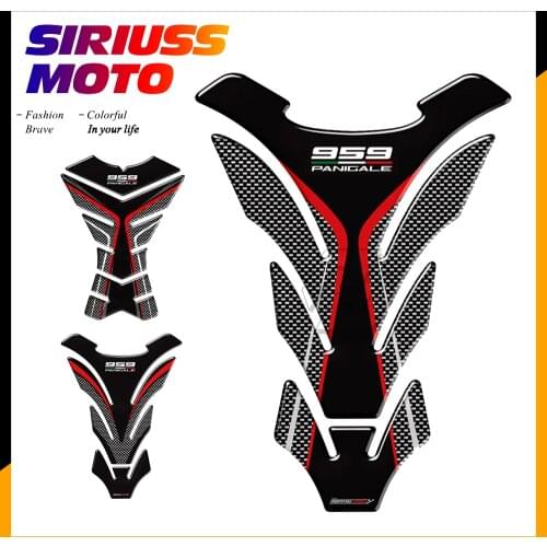 3D Resin Motorcycle Tank Pad Protector Case for Ducati 959 Panigale Corse Decals