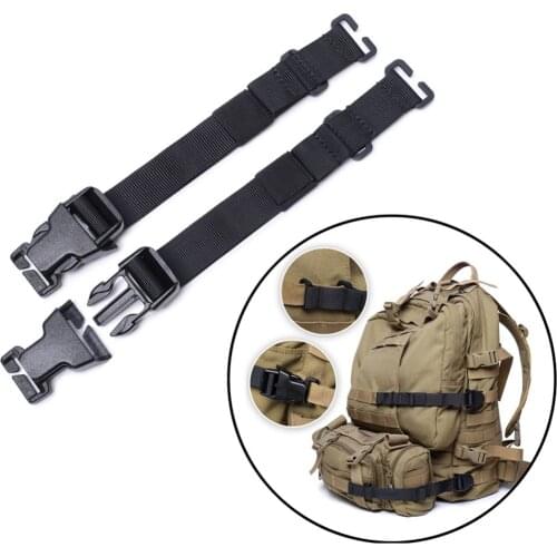 4pcs Outdoor T actical Backpack Accessory Strap Chest Harness Strap Webbing Sternum Adjustable Dual Release Buckle Pockets Band