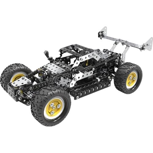 657Pcs DIY Stainless Steel Car High Speed Off-road Vehicle Puzzle Assembly Model Building Kit Toy