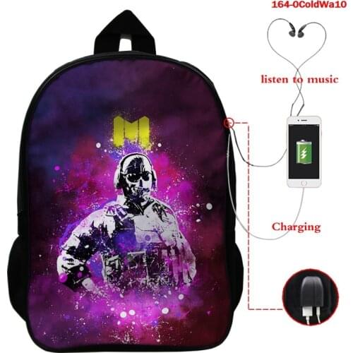 Call of Duty Black Ops Cold War Print Boys Girls School Bags Primary Students Backpacks Children Book Bag Rucksack Shoulder Bag