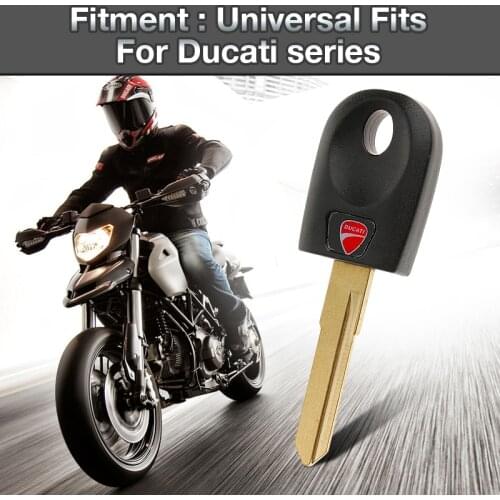 Black Single Trough Key Motorcycle Key Blank with Blade For Ducati 696 600 748 848 999 1098 800 900 Monster S2R/S4/S4R/ST3