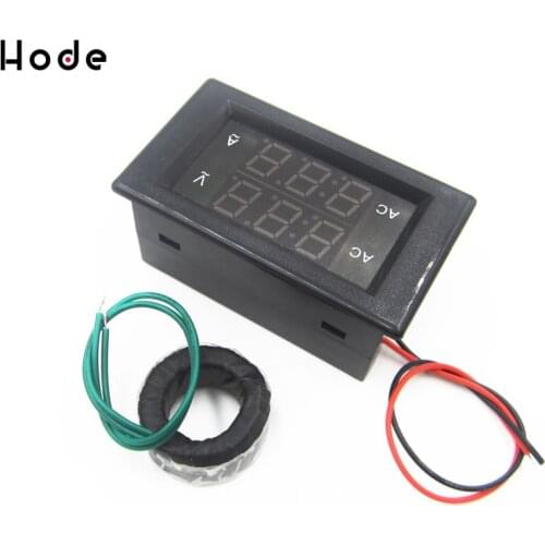 AC 80-300V 100A Digital Voltmeter Ampermeter Dual LED Digital Amp Volt Meter Gauge Amperimetro Voltage Current Meters