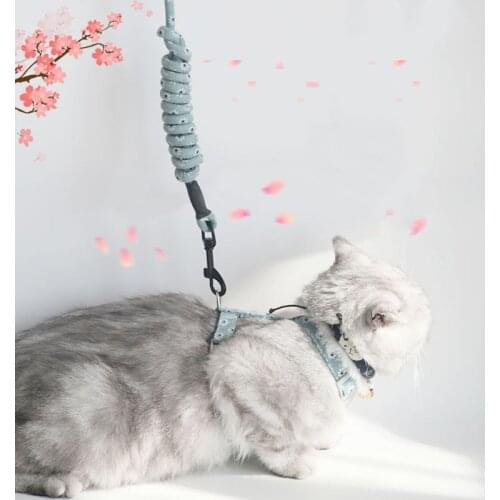 Hot Selling High Quality Nylon Pet Harness Leash Japanese Cat Harness Yorkshire Terrier Dachshund Small Dog Collar and Leash Set