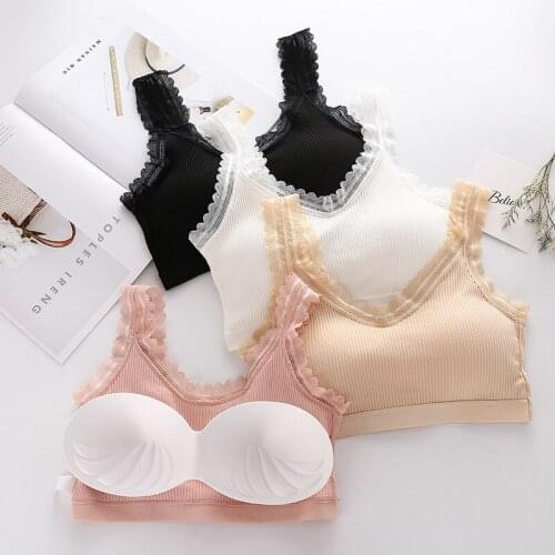 Corset Lace Bodysuit Underwear For Women Push Up Bra With Padding Sexy Lingerie Cotton Thread Seamless Bra Clothing For Girl