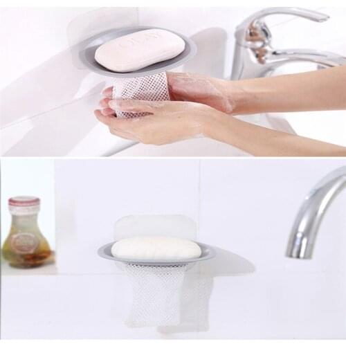 Soap Box Kitchen Tools Bathroom Accessories Soap Dish Suction Holder Storage Basket Soap Box Stand