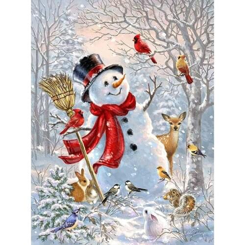 Christmas Santa Claus Snowman Cross Stitch Set DIY Embroidery Craft Painting Handicraft Handiwork Design For Adults Home Decor