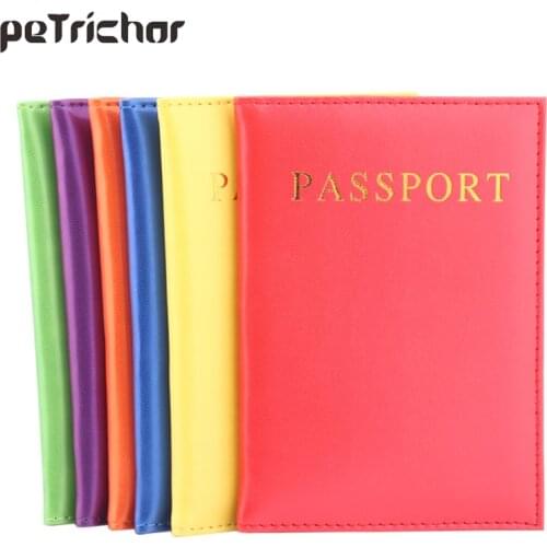 High Quality PU Passport Cover Card Case Women Men Business Credit Card Holder Travel Protector Wallet Female Passport Holder
