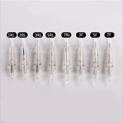 Hot sale 50pcs disposable permanent makeup tattoo needles 1RL/2RL/3RL/5RL/7RL/3F/5F/7F for digital eyebrow/lips/eyeliner machine