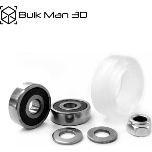 Poly Carbonate Xtreme Solid V wheel Assy for V-Slot Rail , OX CNC WorkBee CNC ,3D Printer Solid Wheel