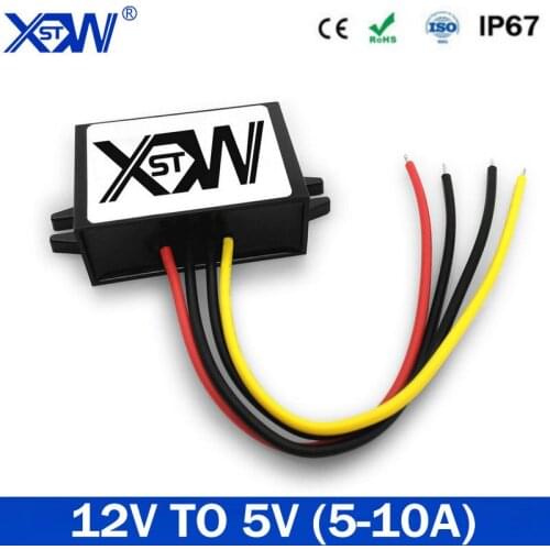 XWST Power supply Converter DC to DC 12V to 5V Step-down Module Power Converter 5A 8A 10A 12V High Efficiency Buck Module RoSH