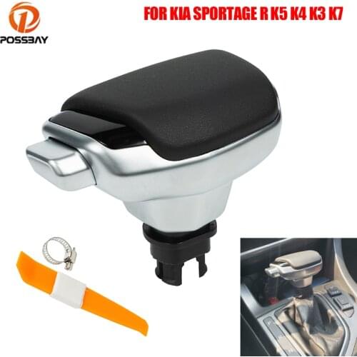 Car Automatic Transmission Gear Shift Knob Leather Manual Shifter Lever Gear Auto Interior Parts for Kia Sportage R K5 K4 K3 K7
