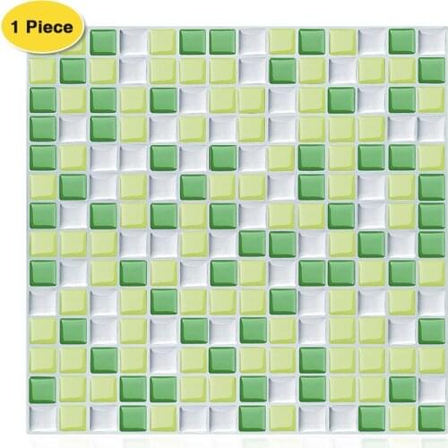 Erzaa Self Adhesive Peel and Stick Tile for Kitchen Backsplash 10x10 Inches