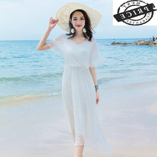 Dress Silk Summer Women White Beach Dress Elegant Party White Red Dresses Long Maxi Dresses Vestidos Verano 2021 LWL1a3a