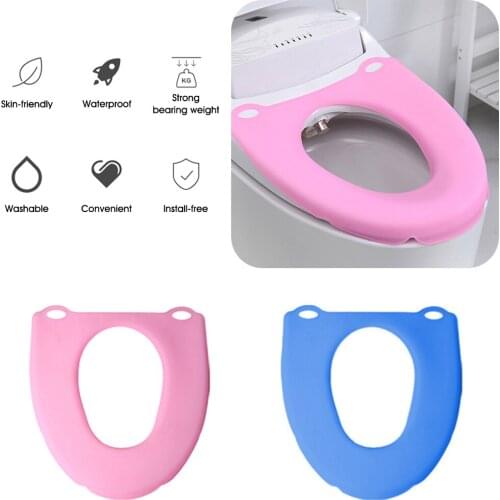 Toilet Seat Cover Silicone Toilet Cover Cushion Reusable Toilet Cover Suit for Bathroom, Travelling