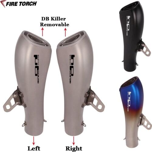 60.5/51mm Universal Motorcycle exhaust muffler DB killer right left escape for Kawasaki Z1000 1900 ninja 250 S1000rr R6 R1 ER6N