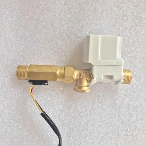 USC-HS21TXO BSP G1/2" DN15mm Turbine Hall Water Flow Sensor 1-30L/min Digital Flowmeter with Solenoid Valve Normally Open