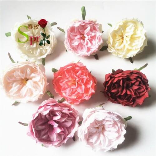 SPR Hot sale 100 pieces of 11cm flower head silk artificial flower decoration home wedding decoration DIY wreath headdres