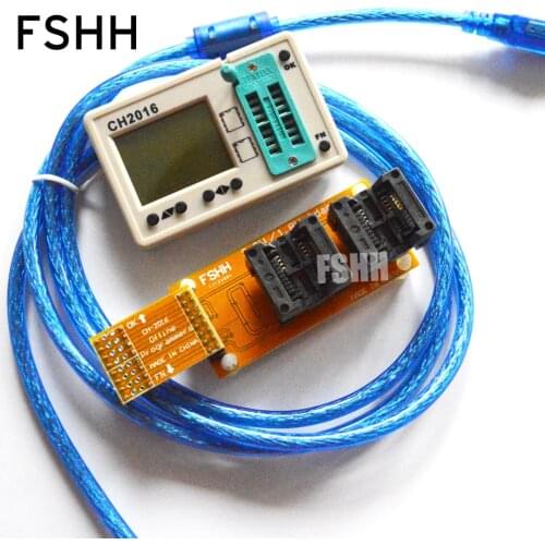 1.8V low voltage dedicated! CH2016 Programmer +208mil SOP8 Adapter for 1.8v chip 25U64535F