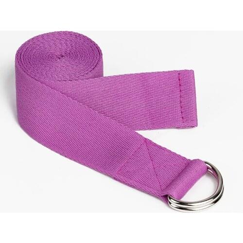 Playking 183cm Pink Women Men Yoga Stretch Strap D-Ring Belt Gym Waist Leg Fitness Adjustable Yoga Belt