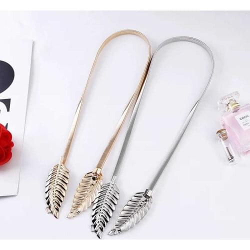 Women Waistband Fashion Waist Elastic Strap Stretch Cummerbund Leaves Belt