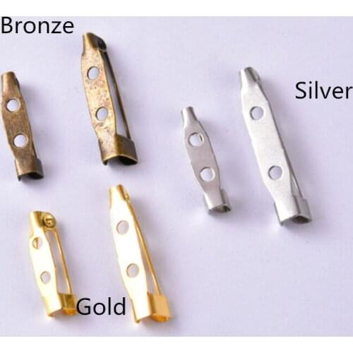 100 pieces brooch and breastpins accessory in 3 colors silver gold and Bronze