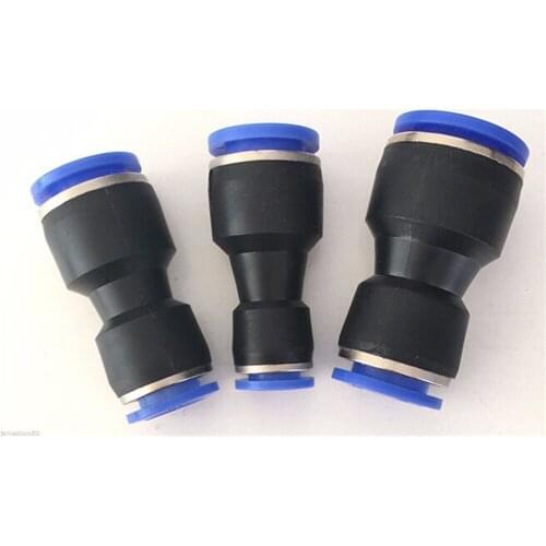 50pcs Tube O/D 4mm-16mm Different Diameters Plastic Pneumatic Straight Union Connectors Push In Fittings For Air Tube Water Hose