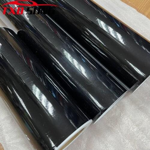 50X150/200/300/500CM Premium Shiny Glossy Black Vinyl Film With Air Bubble Free Gloss Black Car Wrap Foil Car Sticker Decal