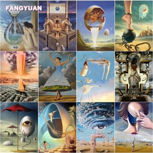 5D Diy Diamond Painting Abstract Figure Mosaic Painting Dancing In Long Skirt Nude Man and Hourglass Diamond Embroidery Stitch