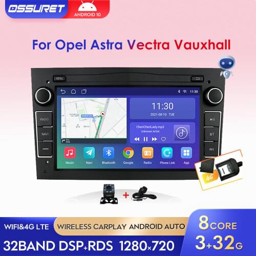 Android10 2Din Car GPS Radio Stereo PLAYER for Opel Astra H J 2004 Vectra Vauxhall Antara Zafira Corsa C D Vivaro Meriva Veda BT