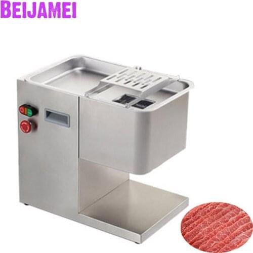 BEIJAMEI 300KG Electric Industrial Fresh Meat Cutter Machine 2mm-5mm Commercial Meat Slicer Machine Price
